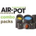 Combo Pack 6C: Two 20 L and Three 38 L Air-Pot Containers