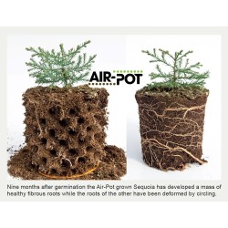 Bonsai Combo Pack 2: Three Each of 1.5 L and 4.1 L Air-Pot Bonsai Containers