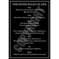 "The Seven Rules of Life" - 5″ × 7″ Blank Greeting Card With Envelope