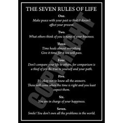"The Seven Rules of Life" - 5″ × 7″ Blank Greeting Card With Envelope
