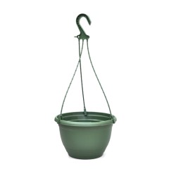 200 mm Diameter Green Hanging Basket With 350 mm Clasp Hanger - From 1 Unit Pick-Up