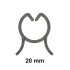 Fifty 20 mm Light Duty Trellis Clips for Staking or Training Orchids and Other Lightweight Plants