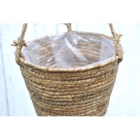220 mm Woven Natural Grass Maya Hanging Basket - From 1 Unit