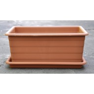 Terracotta 270 mm Window Box With Saucer - From 1 Unit