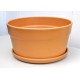 Four-Pack of Cottage Pots With Saucers, Squat, 300 mm diameter x 160 mm high