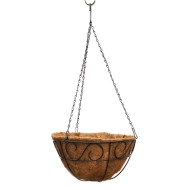 305 mm Metal Scrollwork Hanging Basket with Removeable Metal Chain Hanger - From 1 Unit