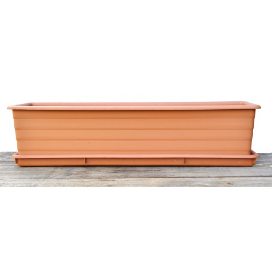 Terracotta 500 mm Window Box With Saucer - From 1 Unit Pick-Up