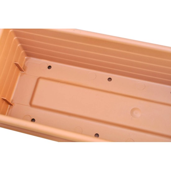 Four-Pack of 500 mm Window Boxes With Saucers - Terracotta and/or Heritage Green