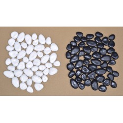 "EnviroPebbles" - Decorative Black and Off-White Pebble Mix for Pots, Window Boxes and Large Planters (per1 kg)
