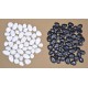 "EnviroPebbles" - Decorative Black and Off-White Pebble Mix for Pots, Window Boxes and Large Planters (per1 kg)